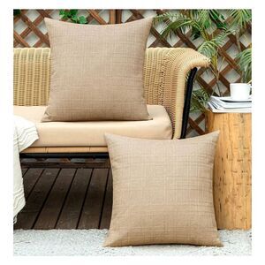 NEW 2 MIULEE Throw Pillow Covers 22x22” Tan